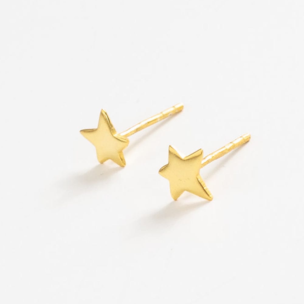 Alice Star Post Earrings Brass