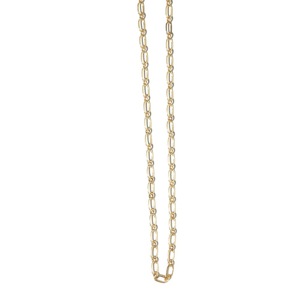 Aretha Oval Round Link Chain Necklace Brass necklace