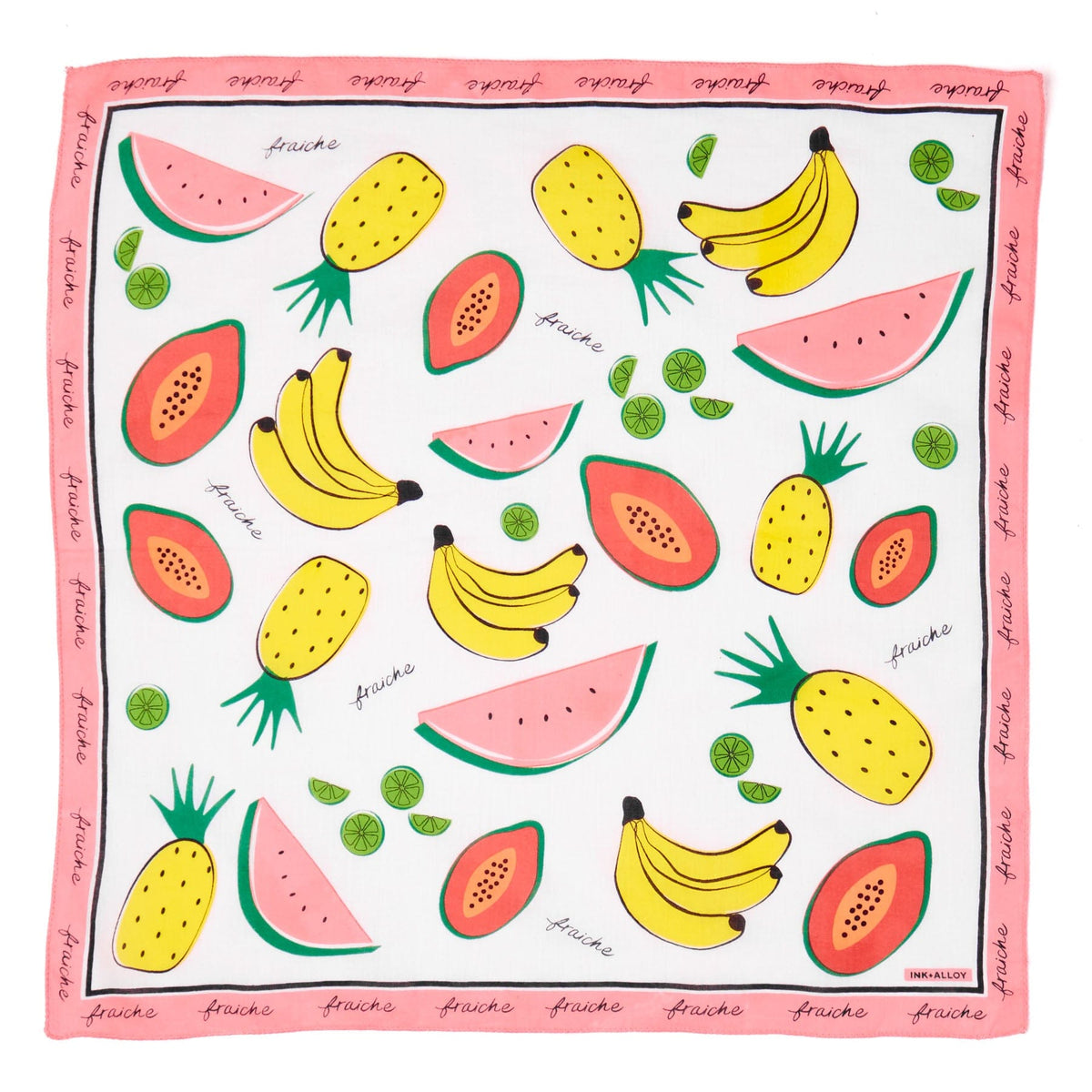 Carson Fruit Print Scarf 21x21 – INK+ALLOY LLC