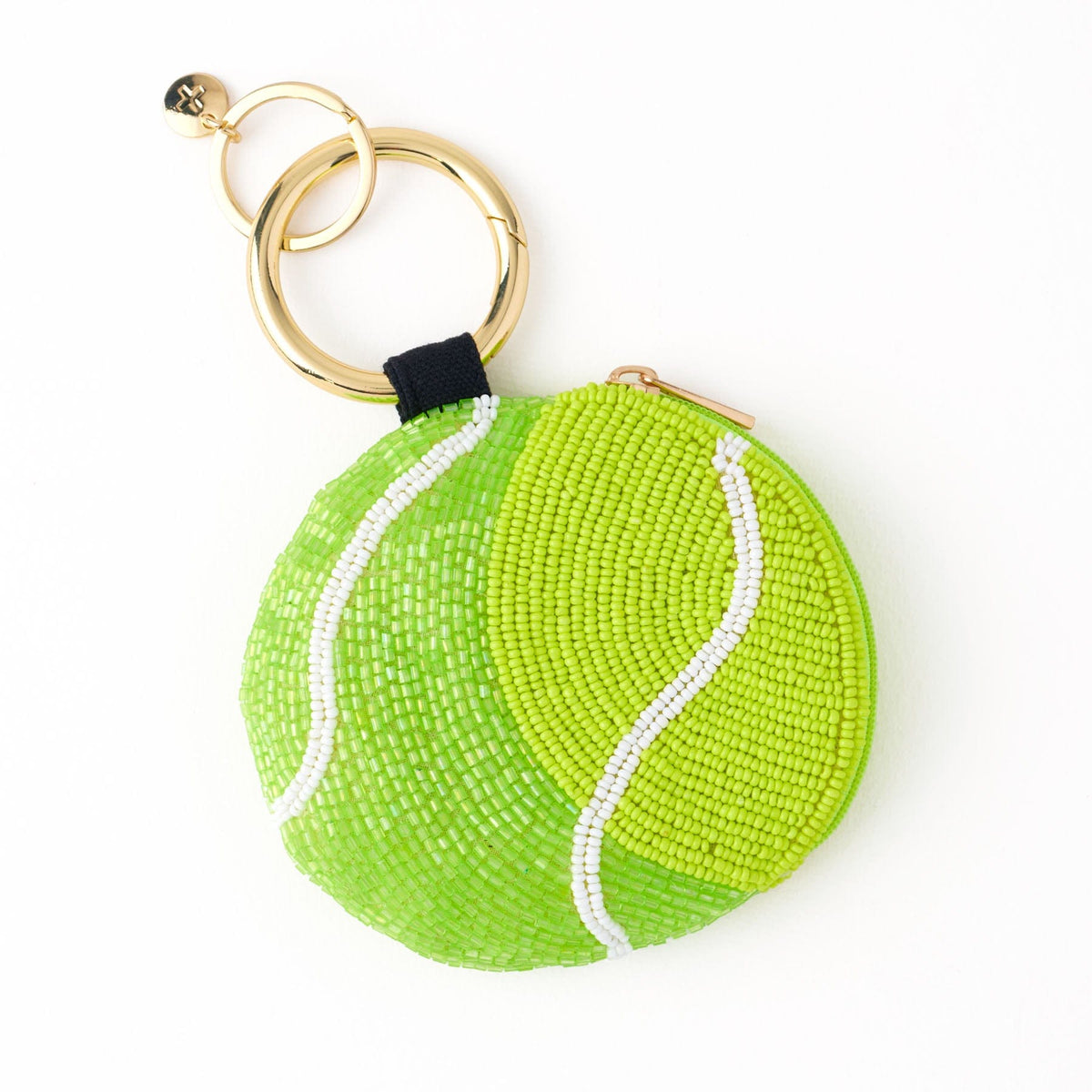 Mary Tennis Ball Beaded Coin Purse Bright Yellow + Green – INK+