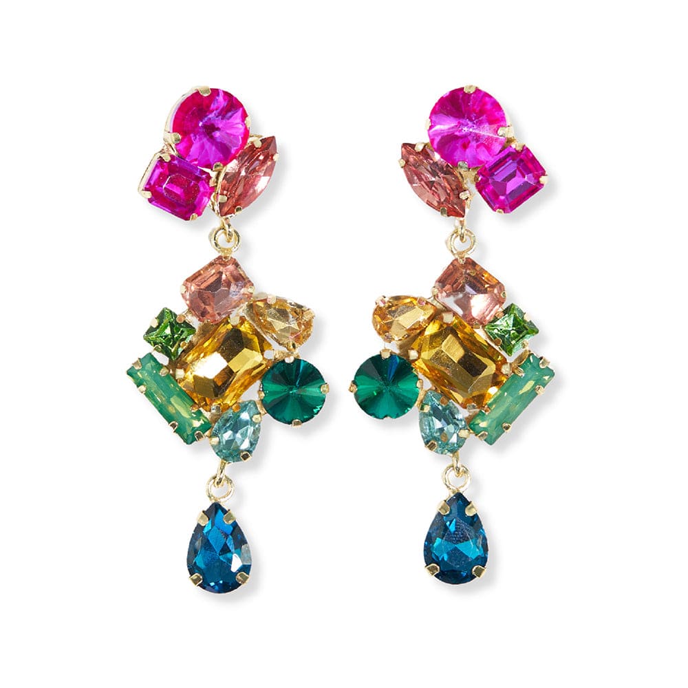 Vivianne Multi Mixed Dangle Earrings Rainbow Earrings