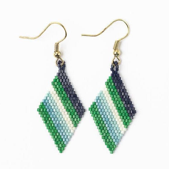 Ink + Alloy Zelda Angled Stripe Diamond Earrings main image 0