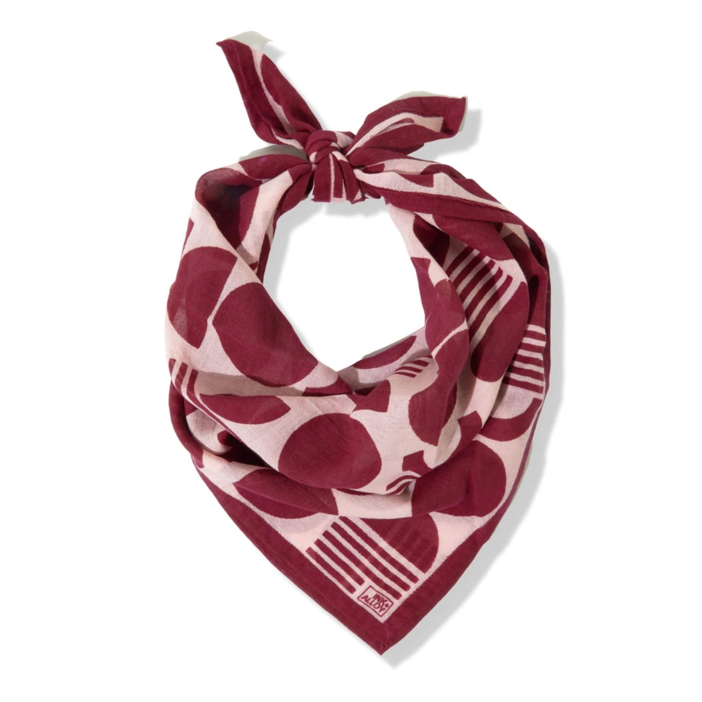 Port and Blush Cotton Voile Scarf Scarves