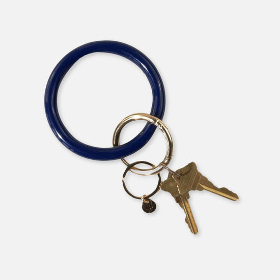 Navy Simple Resin Bangle Key Ring