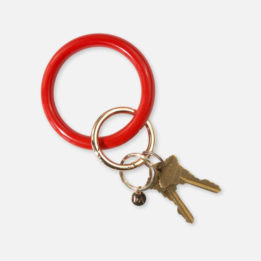 Red Simple Resin Bangle Key Ring