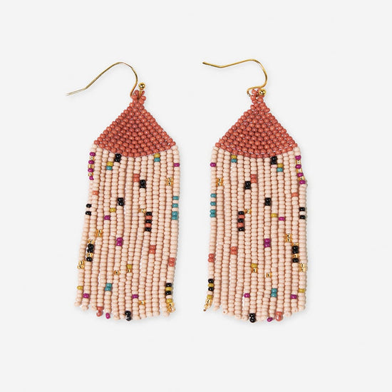 Agnes Confetti Beaded Fringe Earring Desert Fringe Earrings