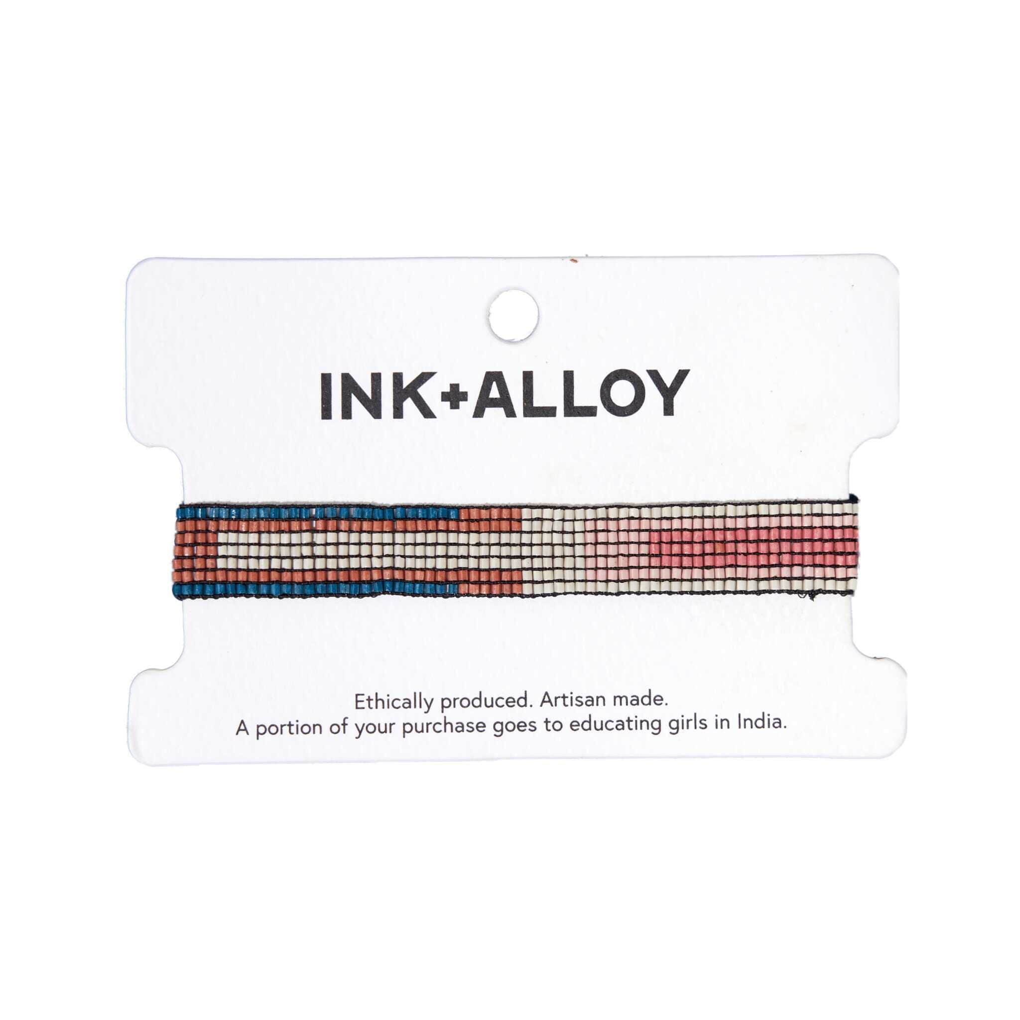 Alex Geo Shapes Beaded Strech Bracelet Peacock Multicolor Bracelet