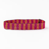 Alex Stripes Beaded Stretch Bracelet Hot Pink Coral Stretch