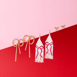 Alice Brass Mini Ribbon Bow Post Earrings 18k Gold Stud