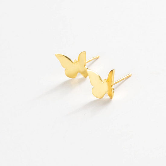 Alice Butterfly Post Earrings Brass