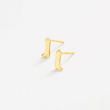 Alice Cowboy Boot Post Earrings Brass
