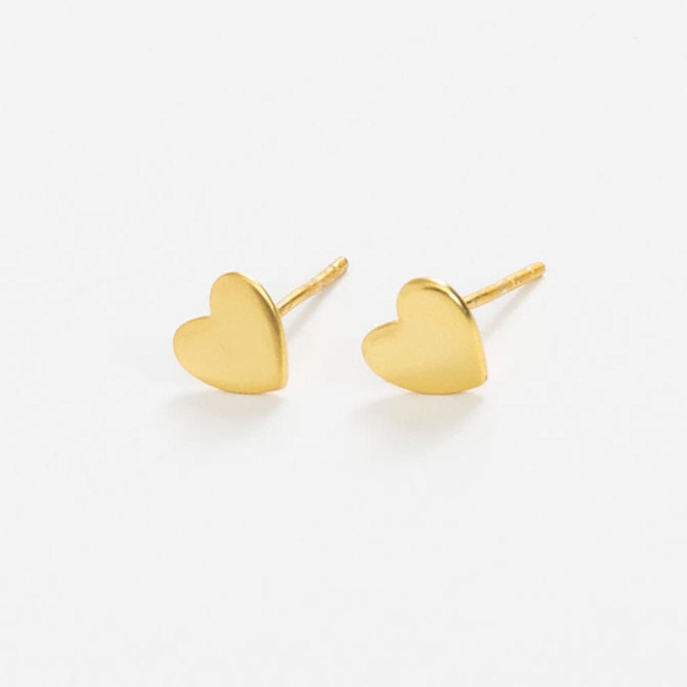 Alice Hearts Post Earrings Brass