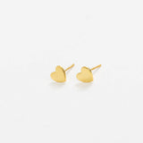 Alice Hearts Post Earrings Brass