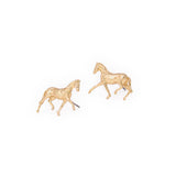 Alice Horse Post Earrings Brass Post