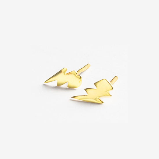 Alice Lightning Post Earrings Brass