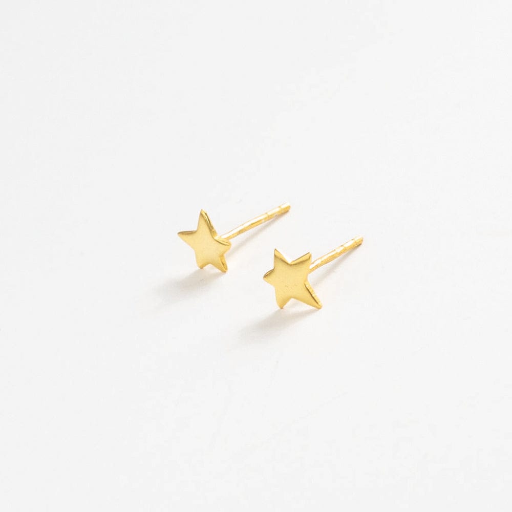 Alice Star Post Earrings Brass
