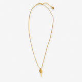 Alice Tennis Racket Pendant Necklace Brass