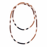 Allie Seed Bead Long Necklace Neutral Single Strand