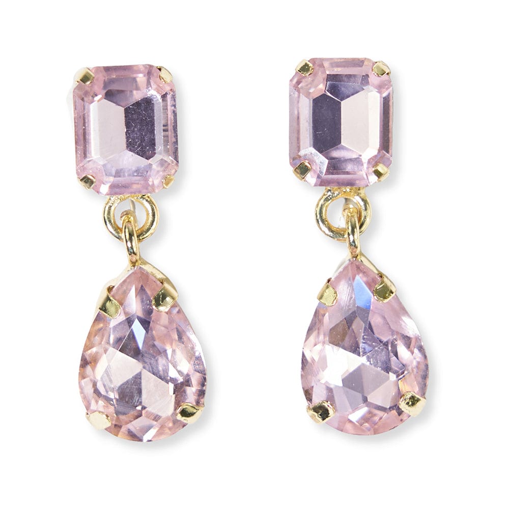 Framed Ari Heart Gold Stud Earrings in Light Pink Drusy | Kendra Scott
