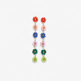 Amanda Multicolor Flower Beaded Dangle Earrings Rio