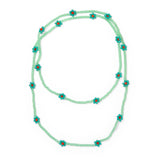 Andie Crystal Beaded Flower Necklace Mint Necklace
