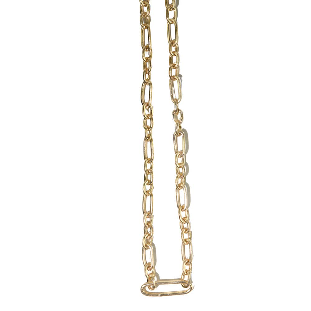 Aretha Large Figaro Link Chain Necklace Brass necklace