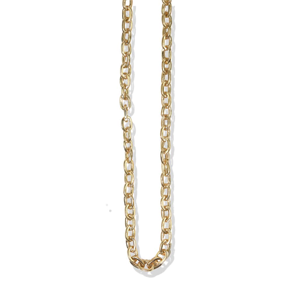 Aretha Oval Link Chain Necklace Brass