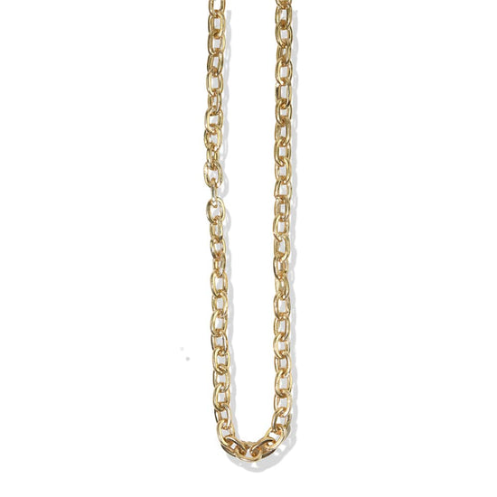 Aretha Oval Link Chain Necklace Brass necklace