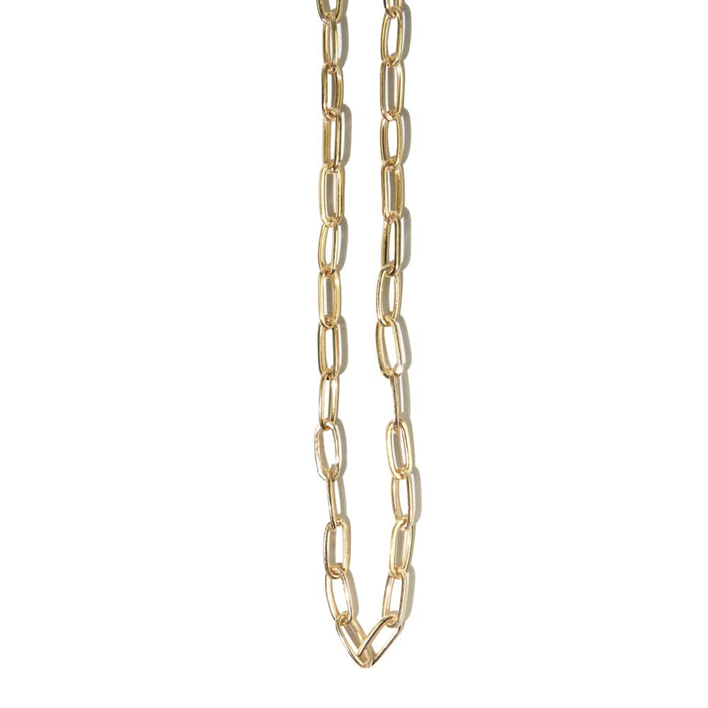 Aretha Paperclip Link Chain Necklace Brass necklace