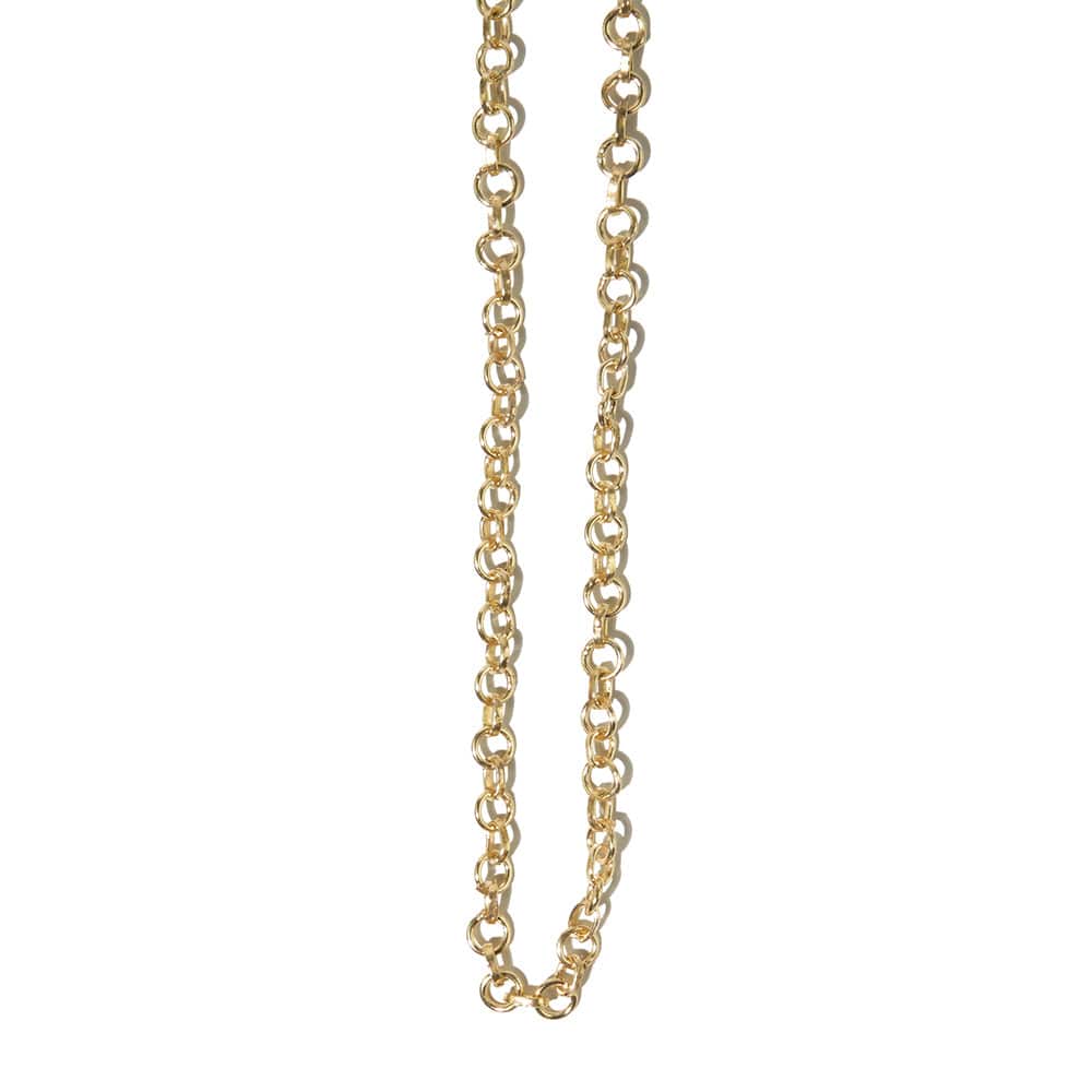 Aretha Round Link Chain Necklace Brass necklace