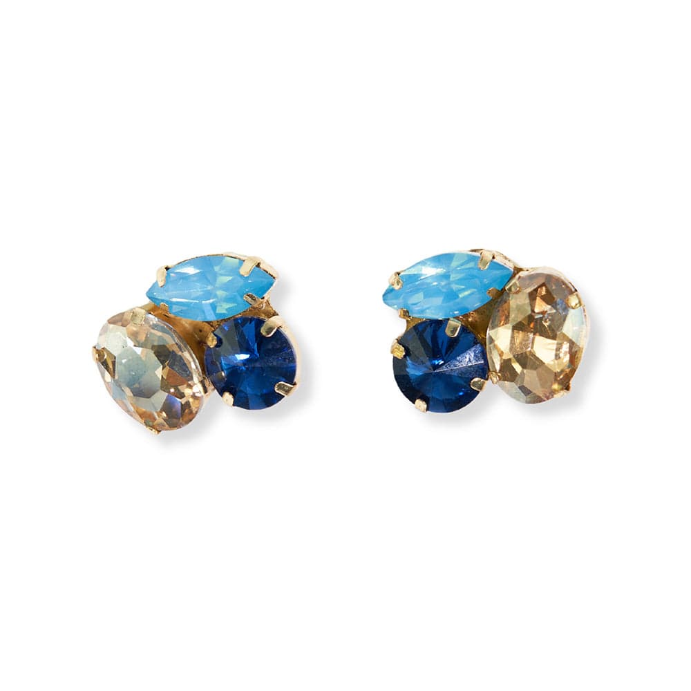 Bailey Mixed Post Earrings Blue – INK+ALLOY, LLC