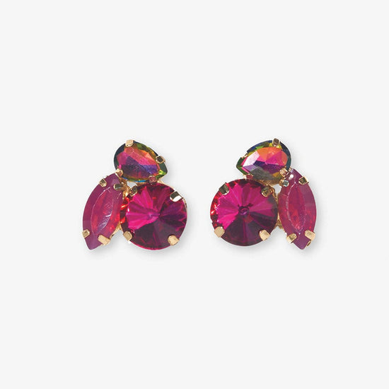 Bailey Mixed Post Earrings Magenta INK+ALLOY LLC Bailey Mixed Post Earrings Magenta INK+ALLOY LLC