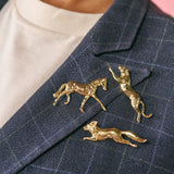 Bianca Tiger Brooch Brass Brooch