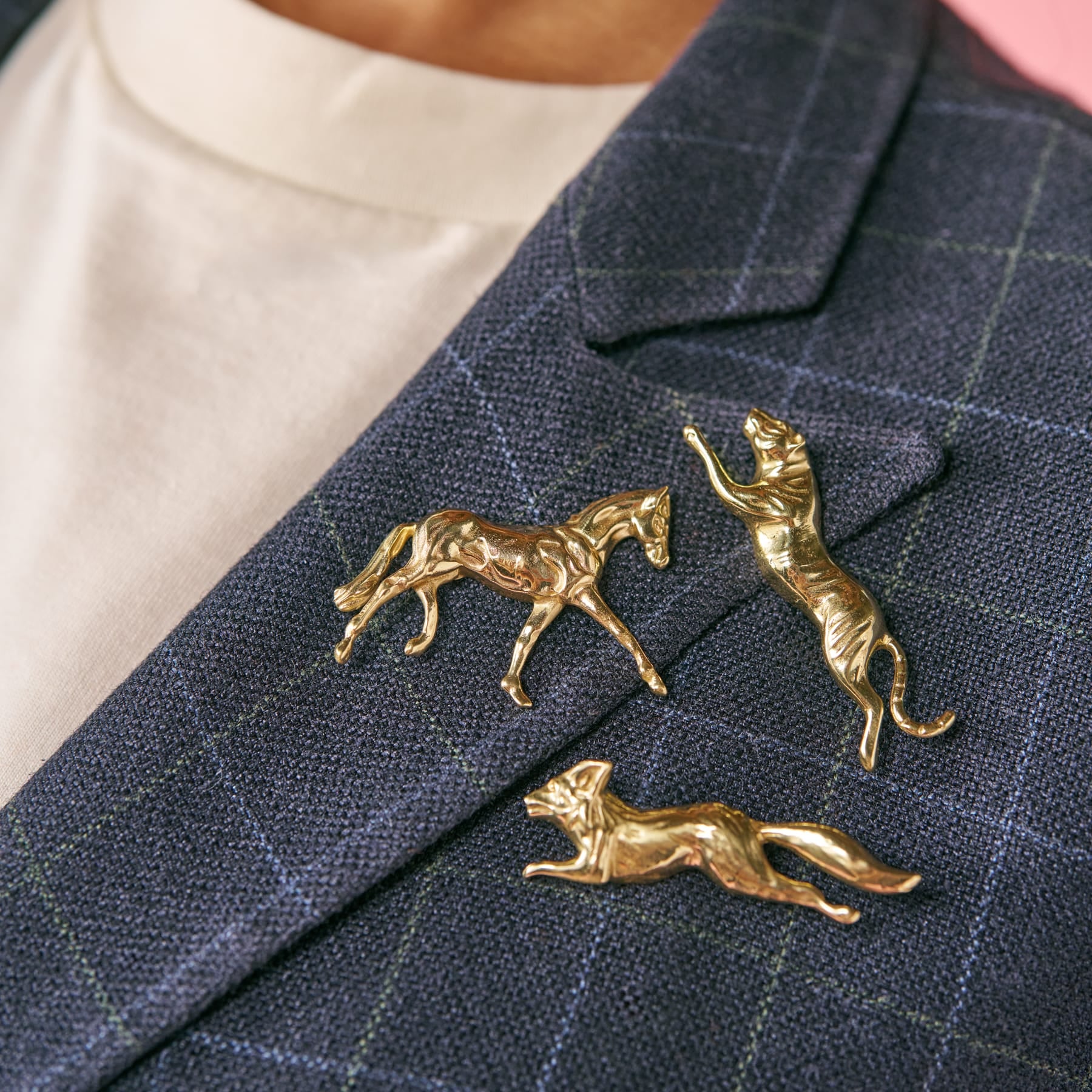 Bianca Tiger Brooch Brass Brooch