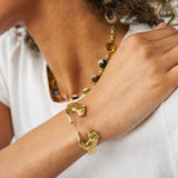 Bianca Tiger Cuff Bangle Brass Cuff