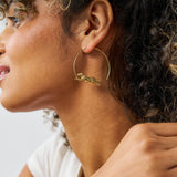Bianca Tiger Hoop Earrings Brass Hoop