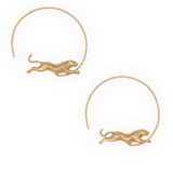 Bianca Tiger Hoop Earrings Brass Hoop