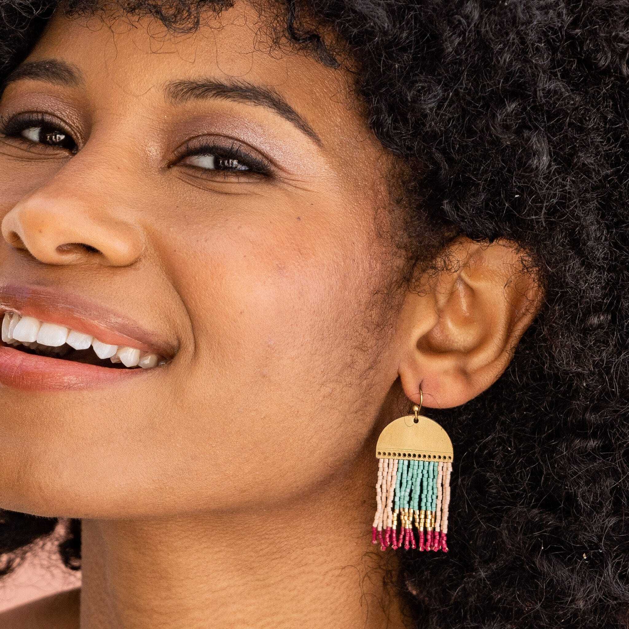 Birdie Abstract Earrings Light Pink Earrings