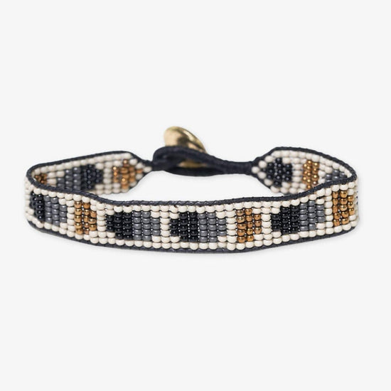 black gold half circle friendship bracelet