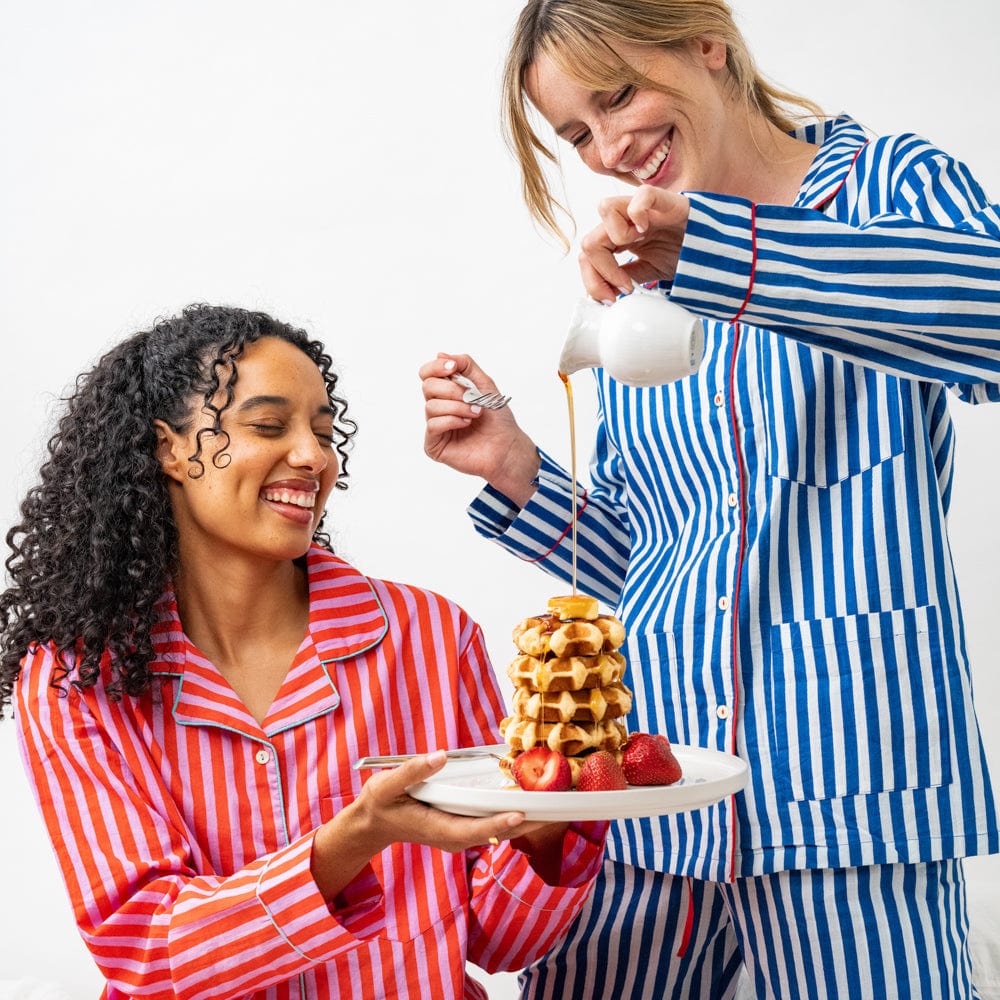 Bonnie Pajama Set Blue & White