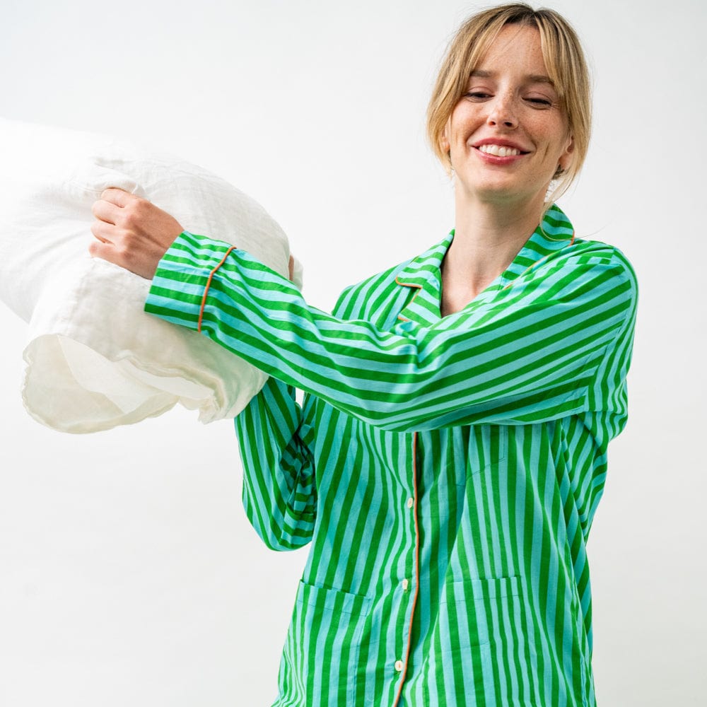 Bonnie Pajama Set Green & Blue