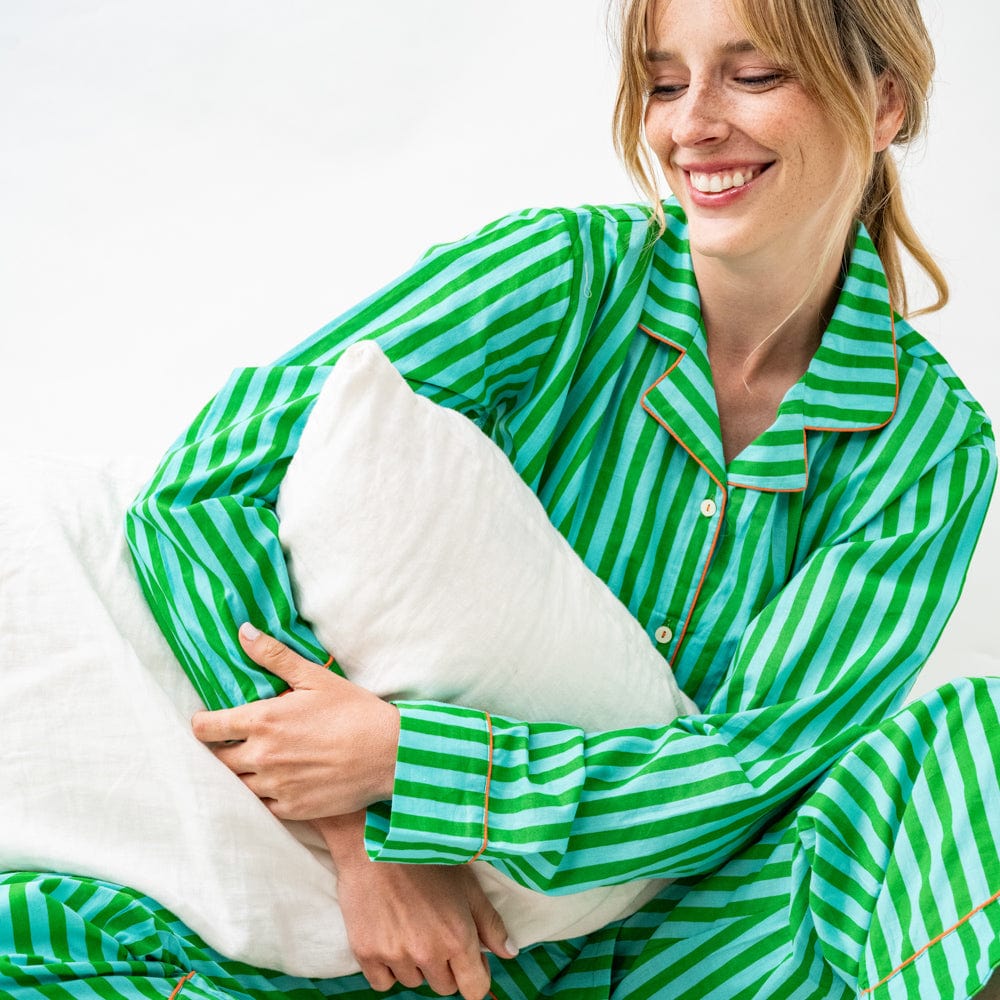 Bonnie Pajama Set Green & Blue