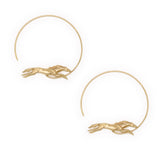 Calliope Horse Hoop Earrings Brass Hoop