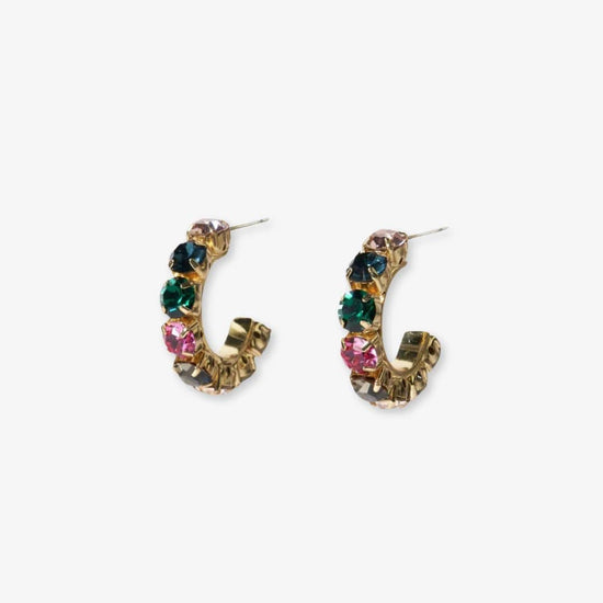 Cameron Mixed Small Hoop Earrings Rainbow Earrings