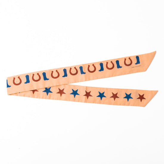 Camile Skinny Scarf Boot Print Skinny Scarf