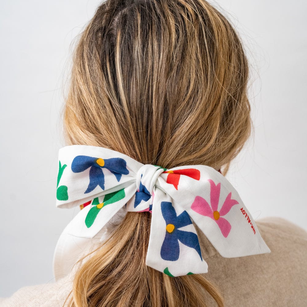 Camile Skinny Scarf Bow Print Skinny Scarf