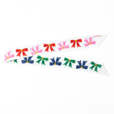 Camile Skinny Scarf Bow Print Skinny Scarf