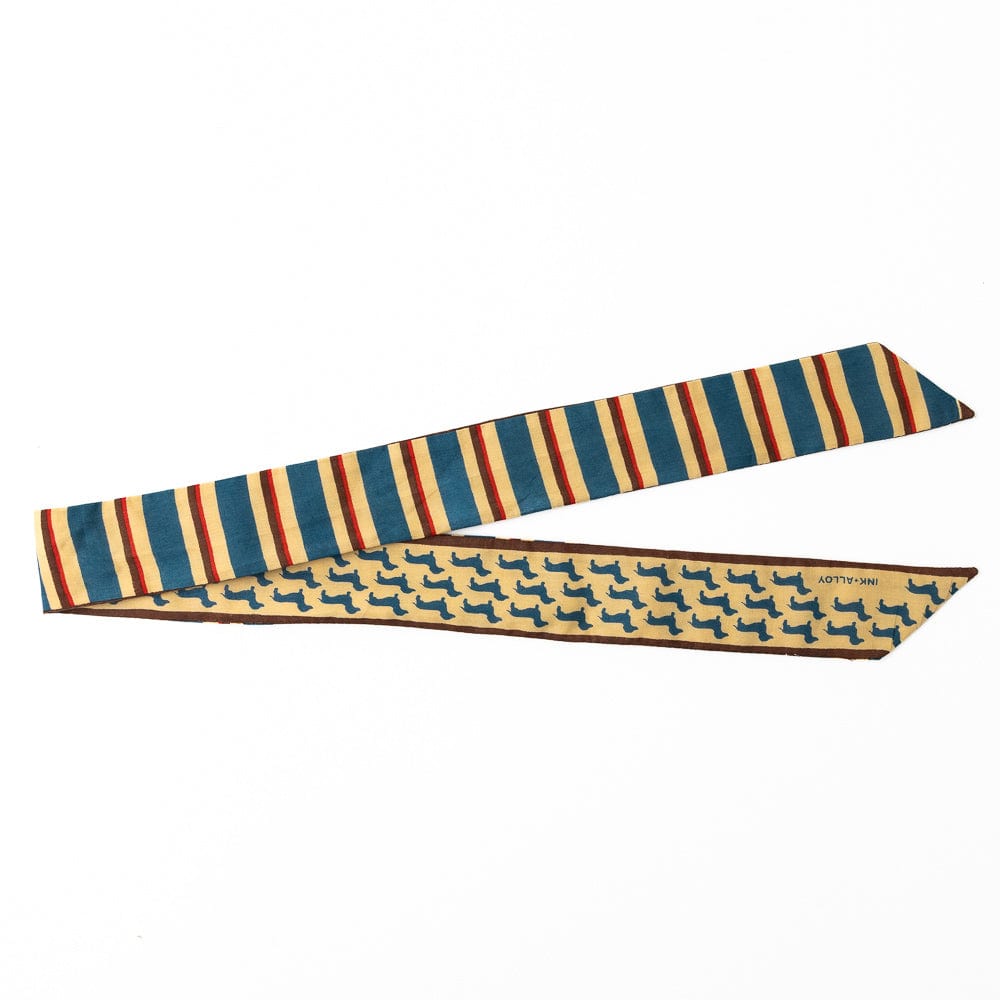 Camile Skinny Scarf Dachshund Print Skinny Scarf
