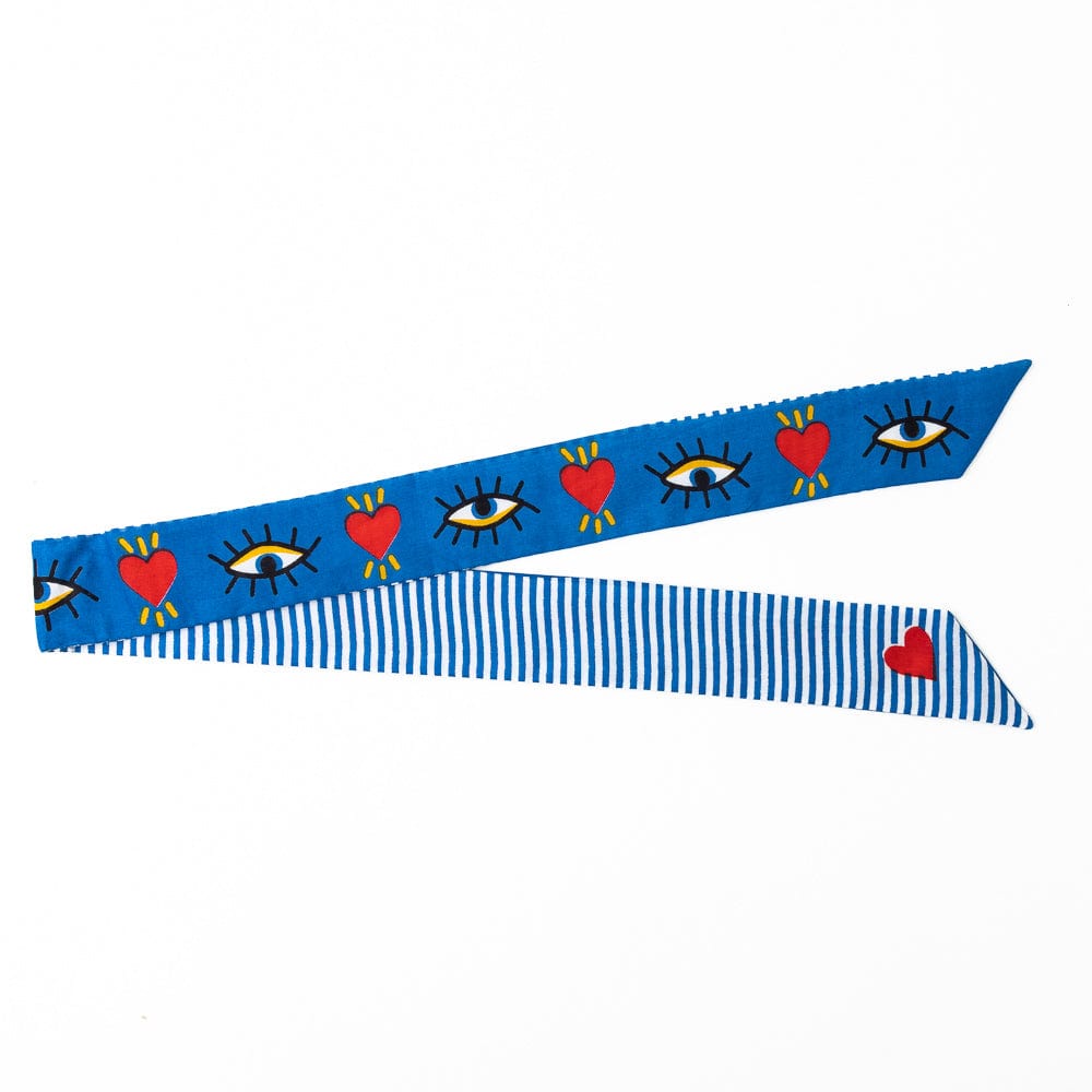 Camile Skinny Scarf Evil Eye Print Skinny Scarf