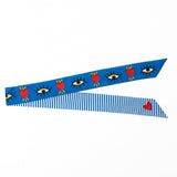 Camile Skinny Scarf Evil Eye Print Skinny Scarf